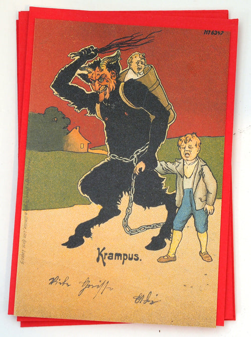 Krampus Card 007 (Red Sky)