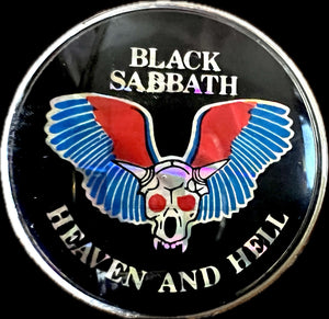 Vintage 80s prismatic metal pins - Duran Duran, Black Sabbath, Mötley Crüe, Journey, Eurythmics, Van Halen