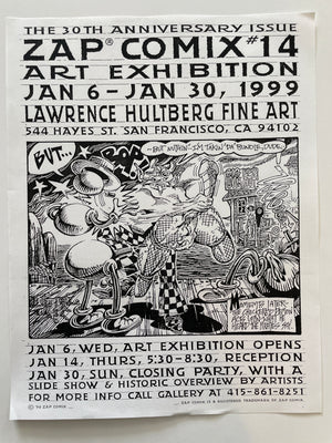 Zap Comix #14 Art Exhibition Flyers