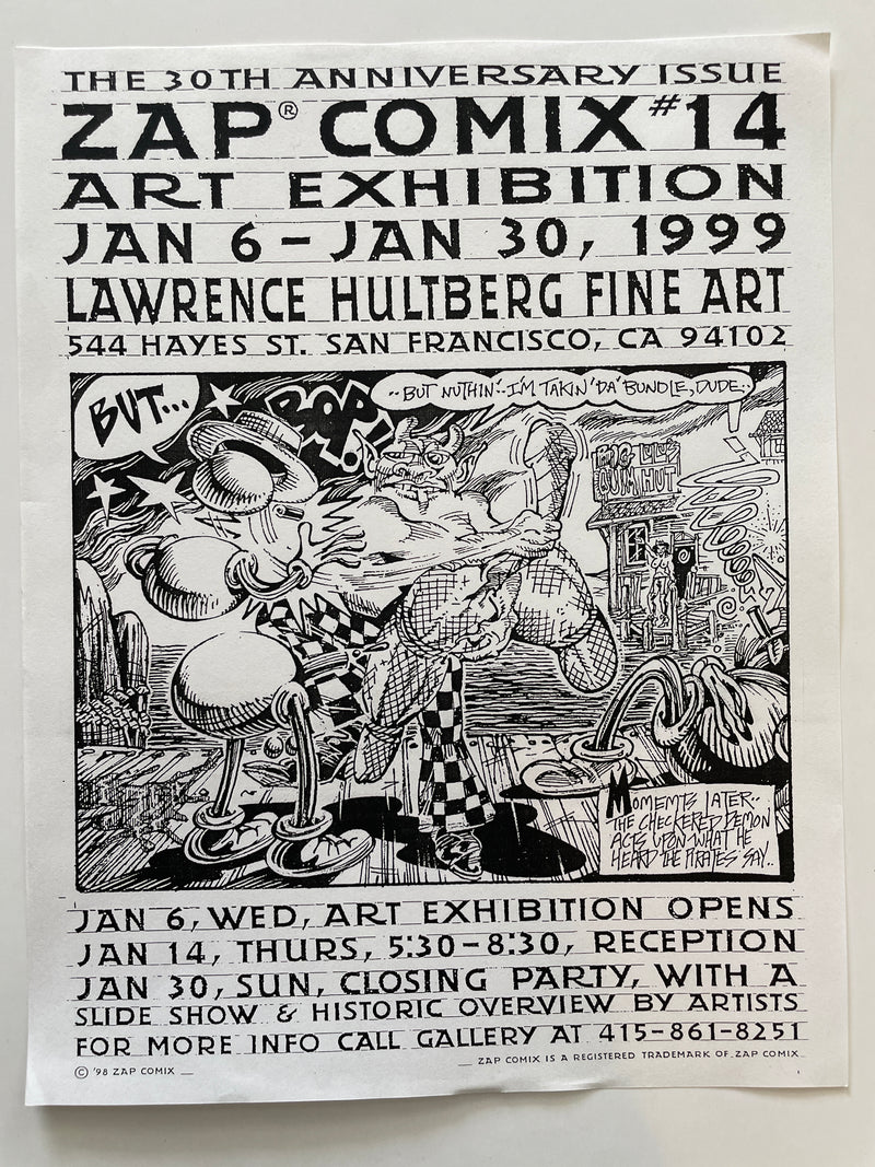 Zap Comix #14 Art Exhibition Flyers