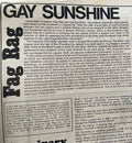 Fag Rag / Gay Sunshine: Stonewall 5th Anniversary Issue