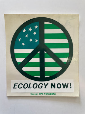 Ecology Now! Vintage 1970 Sticker