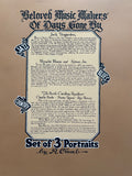Beloved Music Makers of Days Gone By - Set of 3 Portraits by Robert Crumb