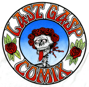 Last Gasp Comix Skull & Roses T-Shirt - Vintage White