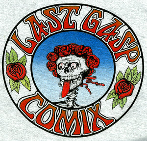 Last Gasp Comix Skull & Roses Pullover Sweatshirt - Heather Gray