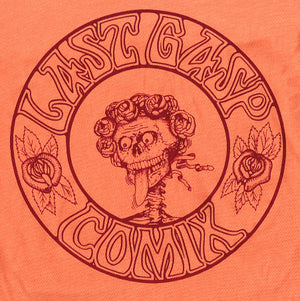 Last Gasp Comix Skull & Roses T-Shirt - Coral