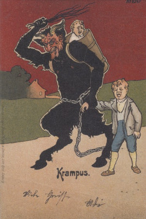 Krampus Card: Red Sky